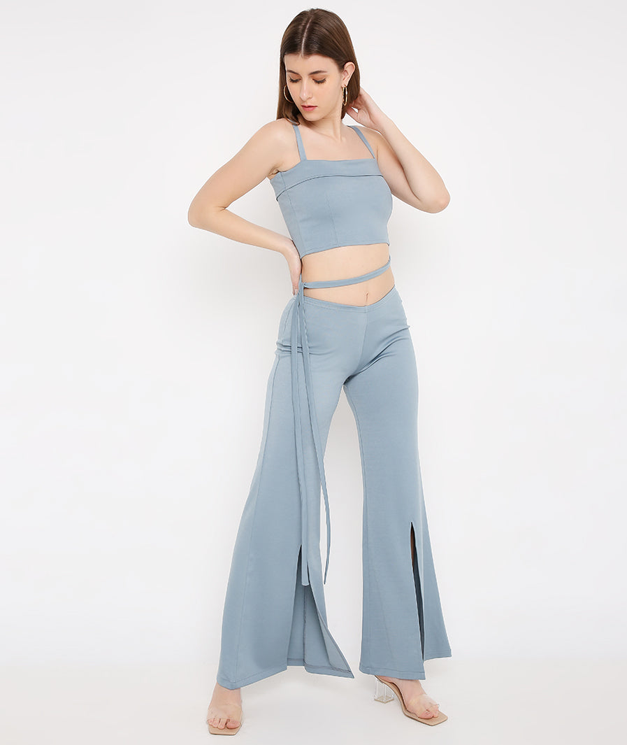 Blue Pants with Front Vent